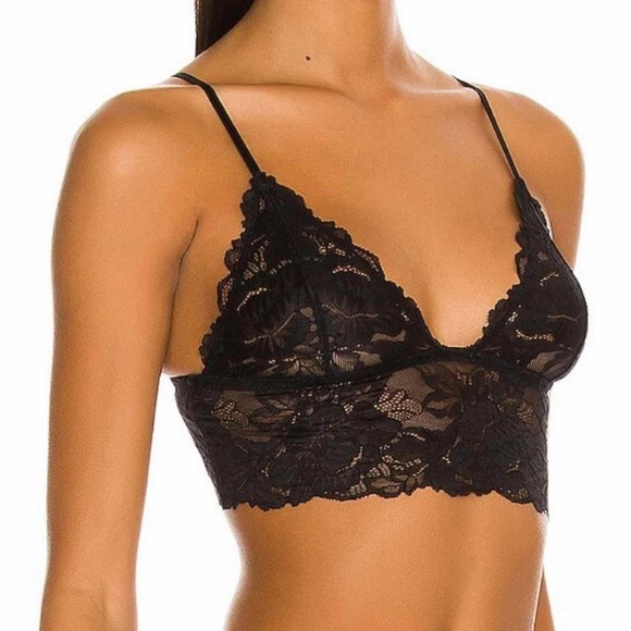Free People Everyday Lace Longline Bra 2 in a pack Black - Picture 1 of 8